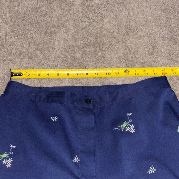 Navy Bottoms with Floral Embroidery - Picture 6 of 8